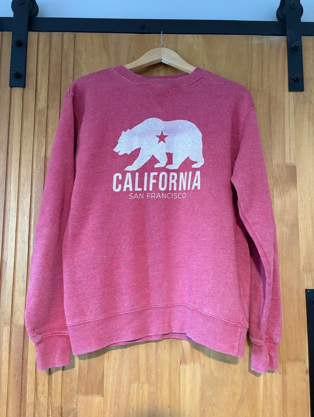 Vintage California Graphic Crewneck Sweatshirt-Washed Red